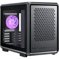 Cooler Master MasterFrame 400 Mesh, tour midi, PC, noir, transparent, Mini-ITX, Micro ATX, aluminium, verre trempé, SGCC, maille, 19 cm