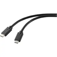 Renkforce Câble de charge USB USB 2.0 USB-C mâle 1.00 m Noir Gaine TPE RF-5251918 (RF-5251918)