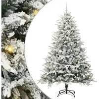vidaXL Sapin de Noël artificiel pré-éclairé avec set de boules Vert