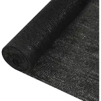 vidaXL Panneau de clôture noir 1x25 m HDPE 150 g/m