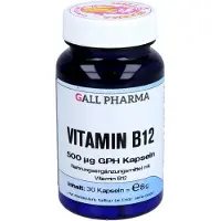 Hecht Pharma GmbH Geschäftsbereich Handelsware GALL PHARMA, Vitamine B12 500 µg, GPH, capsules, boîte de 30 capsules