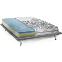Talamo Italia Malika - Matelas 190x120x22h cm Blanc, Amovible Fabriqué en Italie