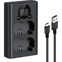 K&F Concept NP-W235 Chargeur double batterie USB-C avec écran
