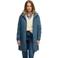 Superdry Femme Veste Coupe-vent Tricolore Longue Blue Taille: 44