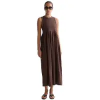 Scotch & Soda Ufu01424t Sleeveless Midi Dress Marron M Femme