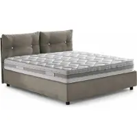 Talamo Italia Arieta - Lit une place et demie, Gris Taupe, Matelas Inclus Italy