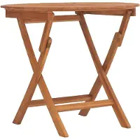 vidaXL Table de jardin pliante Ø 85x75 cm bois massif teck