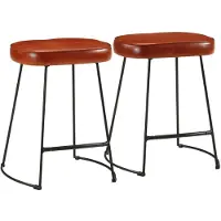 vidaXL Tabouret de bar 2 pcs. brun foncé 40x29,5x53 cm