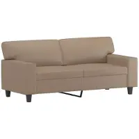 vidaXL Canapé 2 places cappuccino brun 140 cm similicuir