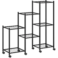 vidaXL Jardinière avec roues 83x25x83,5 cm Noir Fer