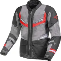 Macna Veste textile pour moto Macna Aerocon, gris/noir/rouge, 3XL