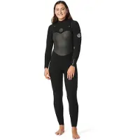Rip Curl Flashbomb 4/3gb Stmr 4 Mm Woman Long Sleeve Chest Zip Neoprene Suit Noir 10 Femme