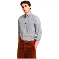 Gant pour homme. 3000140 Chemise en popeline coupe régulière Banker Stripe noir (4XL), Casuel, Coton, Manche longue
