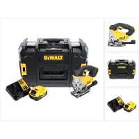 DeWalt DCS 331 P1 18V XR Li-Ion Scie sauteuse sans fil + Coffret TSTAK DWST1-70703 + 1 x Batterie DCB 184 18V 5,0 Ah + Chargeur DCB 105