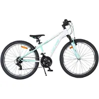 Volare Vélo pour enfants Boost - 24 pouces - 21 vitesses - Blanc/Vert menthe