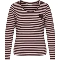 ONLY Carmakoma T-shirt 'CARBodil' brun foncé / rose