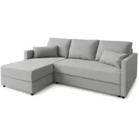 AX Living Canapé petit modele avec fonction sommeil Dolceo L Canapé gris clair 226 cm