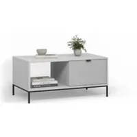 Livinity Table basse Aterno Gris avec un tiroir, Model 58937