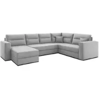 AX Living Canapé d'angle grand Lovere 314 cm - Canapé gris avec fonction sommeil
