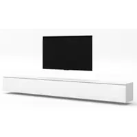 AX Living Banc TV blanc Loriano blanc Tableau TV 3x100 cm mat/brillant
