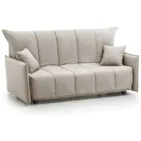 Dmora Alaric - Canapé-Lit 2 Places, 150x90 cm Beige, Déhoussable Fabriqué en Italie