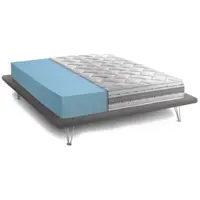 Talamo Italia Aghi - Matelas 200x140x21h cm, Blanc, Déhoussable, Fabriqué en Italie