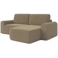 AX Living Canapé 250 cm Large avec fonction sommeil Otterton en Marron - D