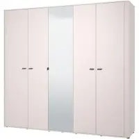 Dmora Orsogna - Grande Penderie 225x211h cm Blanc Crème, 6 Étagères