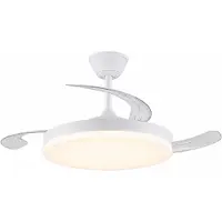 CristalRecord Ceiling Fan Argenté 106 cm / EU Plug 220V