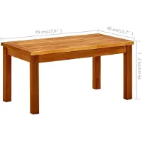 vidaXL Garten-Couchtisch 70x40x36 cm Massivholz Akazie