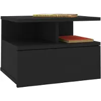 vidaXL Table De Chevet Flottante Noir 40x31x27 Cm Aggloméré