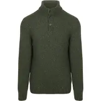 Gant Pull Col Roulé Mélange Laine Vert Foncé
