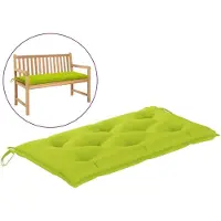 vidaXL Coussin pour banc de jardin vert clair 100x50x7 cm tissu Oxford