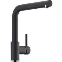 NABER Robinet GRAMIX 2 en NERO avec bec extractible / Robinet de cuisine / Mitigeur monocommande