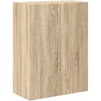 vidaXL Armoire TV murale chêne Sonoma 59,5 x 31 x 80 cm Matériau dérivé du bois