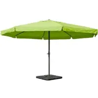 Mendler Parasol En Aluminium Meran Pro, Gastronomie, Marché, Avec Volant, Ø 5m Vert Avec Pied