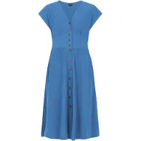 Protest Nieve Short Sleeve Midi Dress Bleu L Femme
