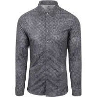 Desoto Chemise Impression Denim Fleurs Bleu Bleu foncé taille S