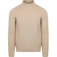 Suitable Pull Col Roulé Structure Melange Sand Beige taille XL