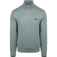 Fred perry Pull Demi-Zip Bleu Vert taille M