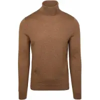 Suitable Pull Col Roulé Merino Camel Marron taille M