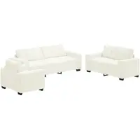 vidaXL Ensemble de canapé , 3 pièces, couleur crème, en velours