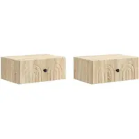 vidaXL Cabinet de chevet mural 2 pcs Chêne Sonoma 49 x 34,5 x 20 cm