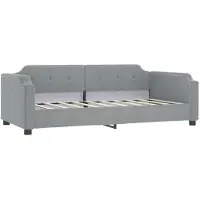 vidaXL Lit de jour gris clair 100 x 190 cm en tissu