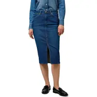 Wrangler 112371161 Pencil Slim Fit Denim Skirt Bleu L Femme