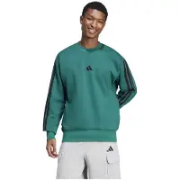 Adidas Essentials 3 Stripes Fleece Sweatshirt Vert S Homme