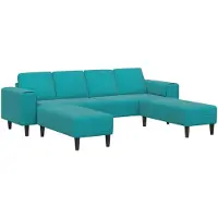 vidaXL Canapé pour salon, 3 places, turquoise
