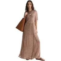 Scotch & Soda Ufu01576t Short Sleeve Long Dress Marron 38 / Regular Femme