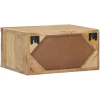 vidaXL Table de chevet faite main Marron Teck 40 x 30 x 20 cm