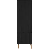 vidaXL Armoire modèle MOLDE, noire, 90 x 55 x 175 cm